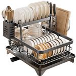 碗碟收纳架沥水篮碗架碗盘碗筷放碗盘子双层新款不锈钢厨房置物架