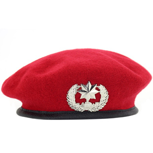 2026新款春夏季水兵舞演出帽表演贝雷帽男女儿童红色五角星帽子