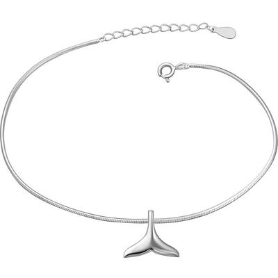 老银匠美人鱼尾脚链时尚个性简约