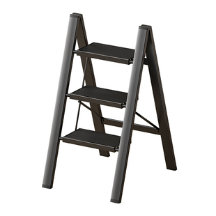 梯子家用折叠伸缩便携人字梯室内多功能登高爬梯三四步楼梯花架梯