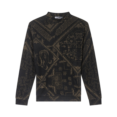 ANDREW MACKENZIE男士秋冬休闲舒适商务立领长袖T恤内搭上衣