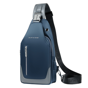 巴蒂兰洛胸包男牛津布休闲斜挎包韩版男士包时尚运动小背包潮男包