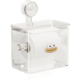 吸盘卷纸挂架卫生间厕所纸巾盒壁挂卷纸筒盒手纸抽纸置物架厕纸盒