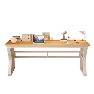实木电脑桌子长方形办公桌简约现代学习桌双人书桌台式电竞写字桌
