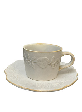 半橘Cup中古风咖啡杯碟套装