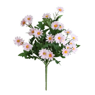 小雏菊仿真花白色雏菊花束田园野菊花假花洋甘菊盆栽花篮装饰绢花