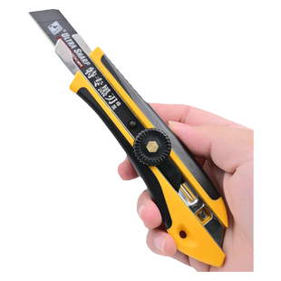 啄木鸟美工刀架FD786大号旋钮壁纸刀加厚不锈钢墙纸刀裁纸工具加厚锋利耐用18mm美工刀架加厚刀片配套FD-306A