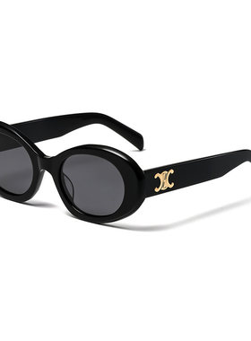 FREEDME2025复古椭圆猫眼墨镜