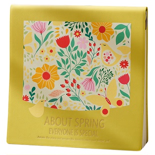 糯米手感方形空白上翻记事本笔记本本子加厚便携盖章打卡画画素描绘画手账本学生学习整理备考总结旅行记录本