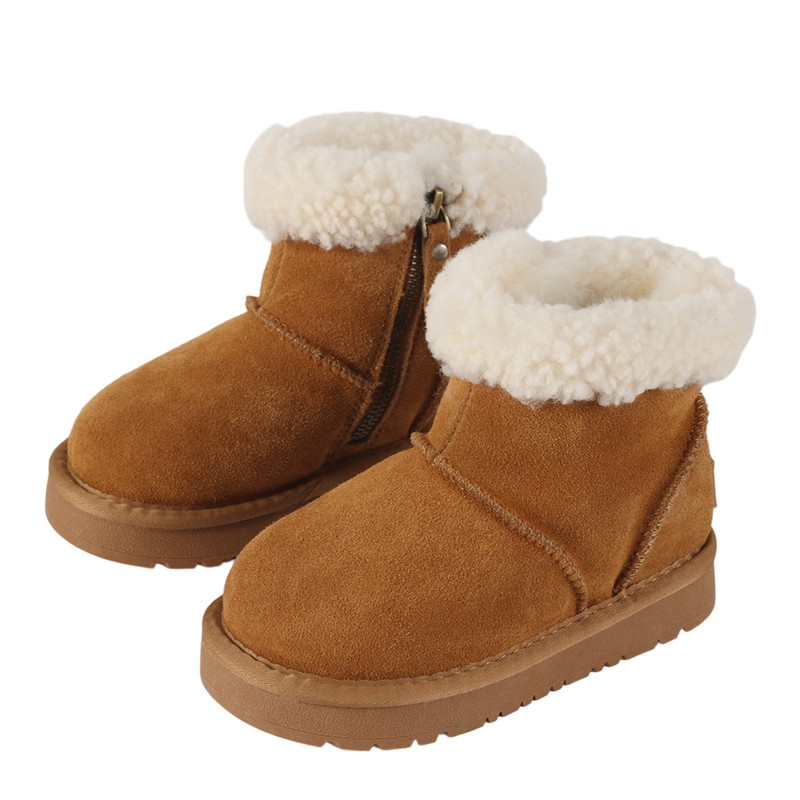 儿童雪地靴冬季女童加绒棉鞋