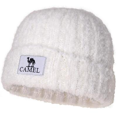 骆驼奶芙帽针织帽羊毛纱毛线帽