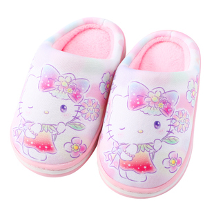 HelloKitty儿童棉拖鞋冬季女童拖鞋秋冬款女孩宝宝室内家居鞋防滑