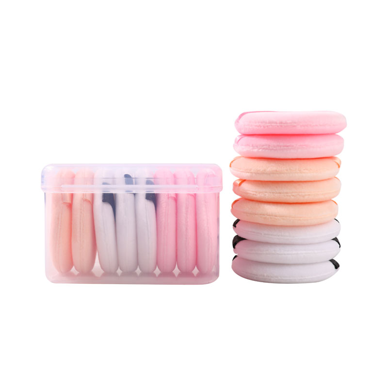 奢乐绒面植绒粉扑 散粉爽身粉影楼化妆海绵蜜粉干粉不掉毛8片盒装