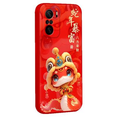 luckrider适用于红米K40手机壳小米K40蛇年红迷K4o红色miuiK40新年款xiaomiK40硅胶M2012K11AC文字m2012k11ac