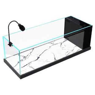 鱼缸底部贴纸定制大理石蓝色黑色白色外贴海鲜池底部贴纸贴画底图