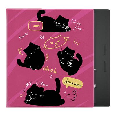 适用文石leaf5卡通黑猫leaf3搞怪poke6s小白马5s阅读器tab8c磁吸Note电子书保护套/BOOX/Page电纸书x5s保护壳
