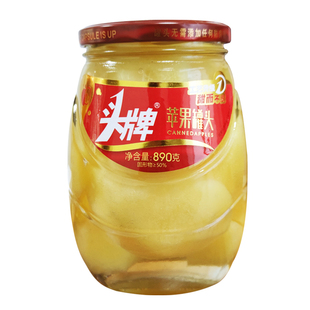 头牌苹果890g*2瓶玻璃瓶东北特产大瓶装黄桃山楂混合水果杏梨罐头