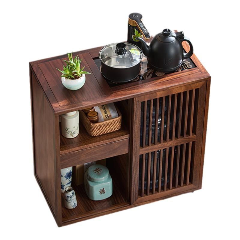 胡桃木移动小茶桌家用茶台实木茶家用茶台/茶桌
