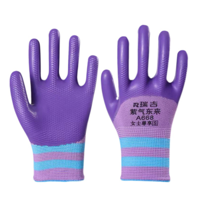 劳保手套工作劳保耐磨防滑丁腈橡胶女士干活专用薄款工地劳工劳动