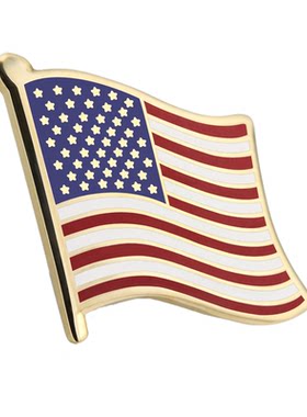 珐琅工艺美国国旗胸章世界各国旗帜商务徽章襟章精美配饰