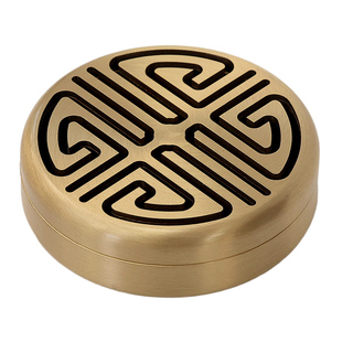 赐福纯黄铜随身香炉小号迷你手炉家用室内香篆炉盘香香道香薰炉