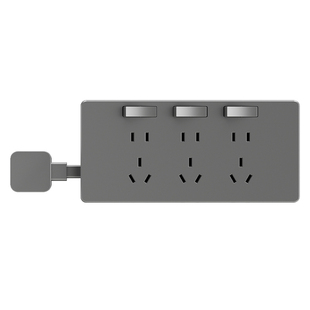 国际电工家用86型直插原位替换扩展插座带电源线独立控制开关面板