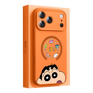 适用iphone17promax手机壳新款苹果16pro磁吸15高级感小众14液态软硅胶13防摔12外壳Air保护套11困顿小新白