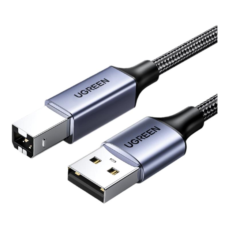 绿联USB-A转USB B公打印线type-c打印线适用于惠普佳能爱普生打印