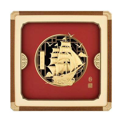 爱斯克一帆风顺金箔摆件