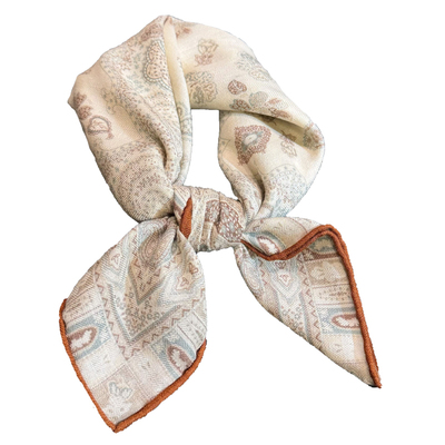 桑蚕丝羊毛丝巾女中方巾百搭米色