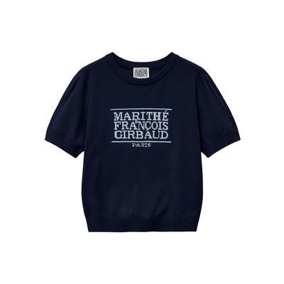 MARITHE短袖针织T恤经典LOGO