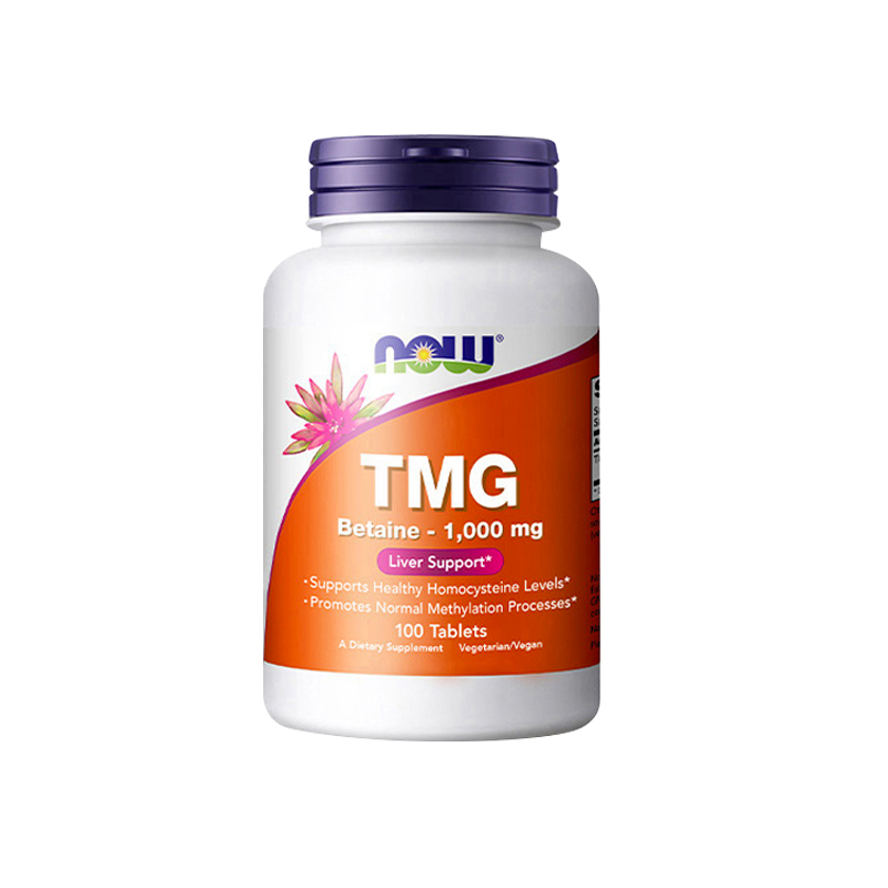 美国NOWFoods诺奥TMG甜菜碱1000mg100粒三甲基甘氨酸同型半胱氨酸