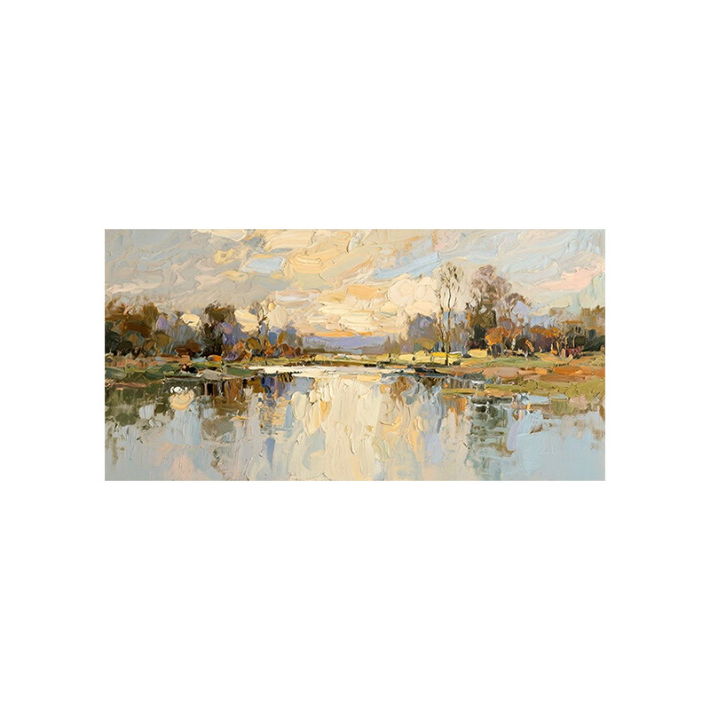 白鹿艺术手绘油画印象装饰画