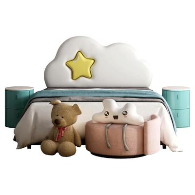 云朵软包贴自粘女孩踏踏定制墙围