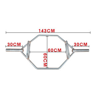 电镀六角杠铃硬拉目字杆大环形奥杆哑铃健身耸肩提拉小孔深蹲边形