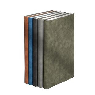 商务简约高档笔记本子办公工作会议记录本记事本A5大学生软皮面加厚文艺精致读书学习日记本皮质定制可印LOGO