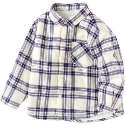 巴拉巴拉男童冬装加绒衬衫外套潮