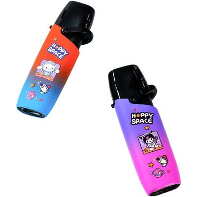洛米渐变摇臂蓝焰直冲防风打火机