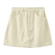 yesyellow复古高腰灯芯绒半身裙女秋冬新款显瘦休闲a字包臀短裙