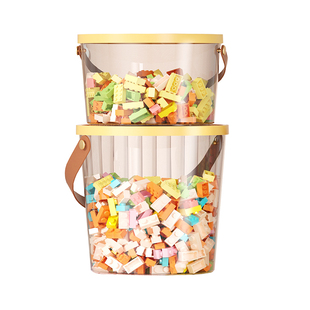 小颗粒乐高积木收纳盒透明带提手儿童玩具拼装零件分类分拣整理箱