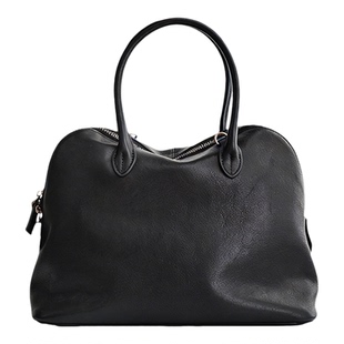 禾二HIR头层植鞣牛皮大容量手提单肩斜挎文艺通勤真皮保龄球包