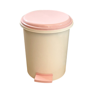 垃圾桶家用厨房客厅印花脚踏垃圾桶带盖踩踏式收纳桶大小号免弯腰