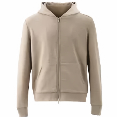 绵羊毛老钱连帽双拉链卫衣外套男