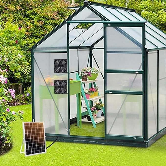 15W单晶硅玻璃太阳能板风扇RV旅行车户外野营宠物鸡舍通风排气扇