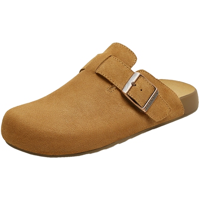 天美意春新款百搭平底一脚蹬舒适男女同款勃肯鞋KK061CH5