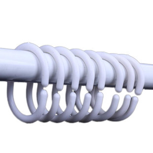 窗帘挂钩吊环浴帘挂钩C型环床帘活口浴室伸缩杆开口环圈钩子配件