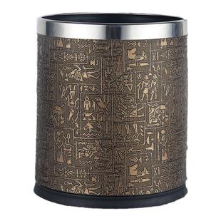 创意垃圾桶酒吧KTV酒店客房垃圾桶 圆形无盖阻燃桶办公室双层纸篓