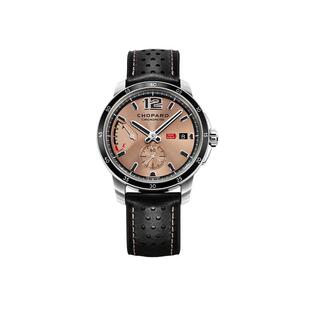 萧邦Chopard精钢43mm鲑鱼色运动男士机械表生日礼物送女友