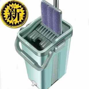 洁威迩免手洗懒人拖把商用加厚配置分离办公拖m地旋转式 两用替换