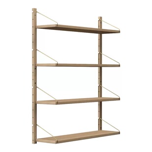 墙上置物架打孔实木隔板壁挂一字搁板收纳书架中古隔板展示架